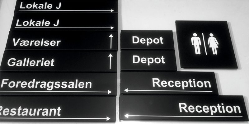 Vejvisningsskilte og wayfinding
